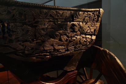 Is it Freyja's cats that we can see on the cart from Oseberg? Photo: Mararie. Did the Vikings go on cult processions?