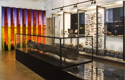 The man from Korsør Nor can be seen in the exhibition regaring the Prehistoric Period. The man from Korsør Nor